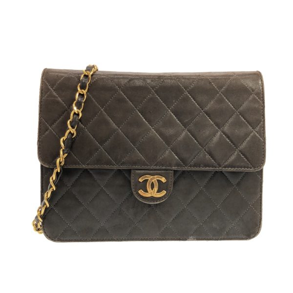 38249194 1 Chanel Single Flap Matelasse Shoulder Bag Lambskin Black