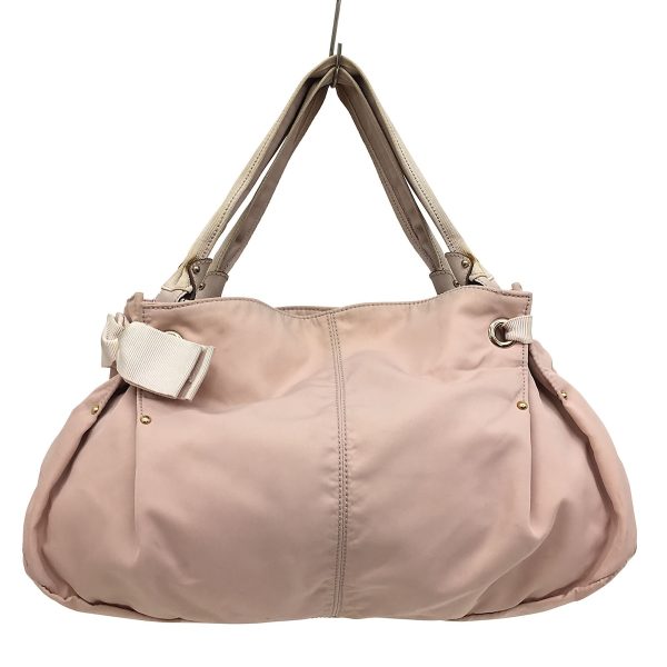 38249286 1 Salvatore Ferragamo Vara Shoulder Bag Pink Nylon