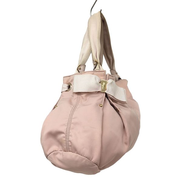 38249286 2 Salvatore Ferragamo Vara Shoulder Bag Pink Nylon