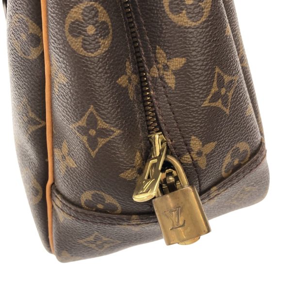 38249308 11 Louis Vuitton Deauville Monogram Canvas Handbag Brown