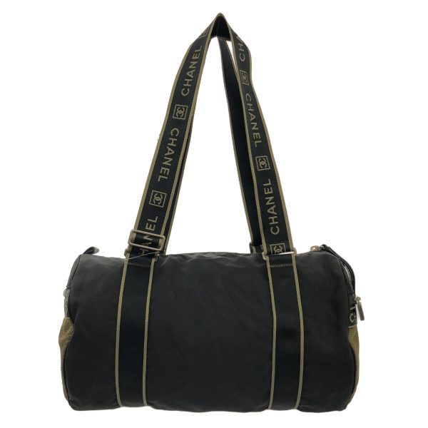 38249310 3 Chanel Sports Line Boston Bag Nylon Black Khaki