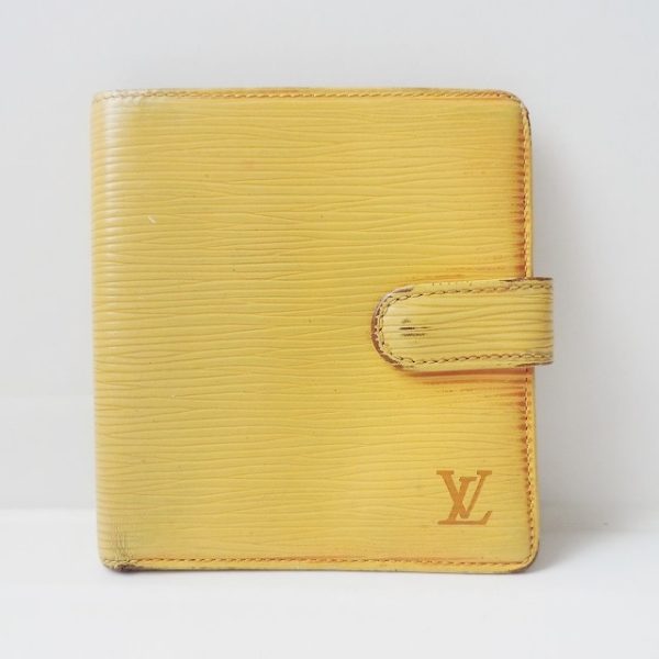 38249329 1 Louis Vuitton Porte Bier Compact Leather Bifold Wallet Jaune