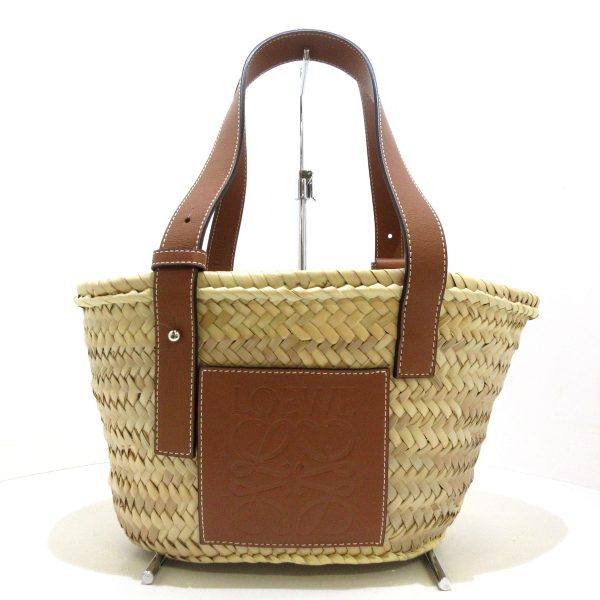 38249497 1 Loewe Basket Small Tote Bag Palm Leaf Calfskin Ivory