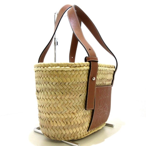 38249497 2 Loewe Basket Small Tote Bag Palm Leaf Calfskin Ivory