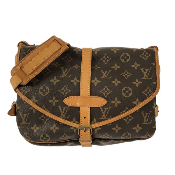 38249604 1 Louis Vuitton Saumur Monogram Canvas Shoulder Bag Brown