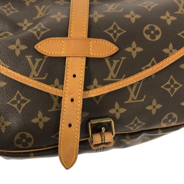 38249604 11 Louis Vuitton Saumur Monogram Canvas Shoulder Bag Brown