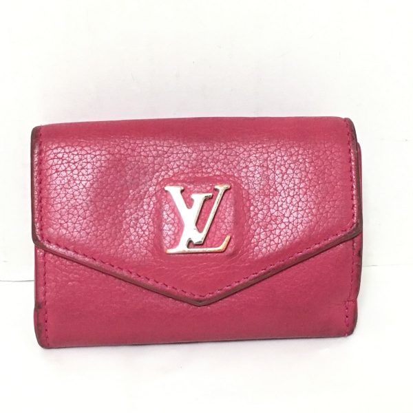 38249693 1 Louis Vuitton Portefeuille Lock Calf Leather Mini Trifold Wallet Hot Pink