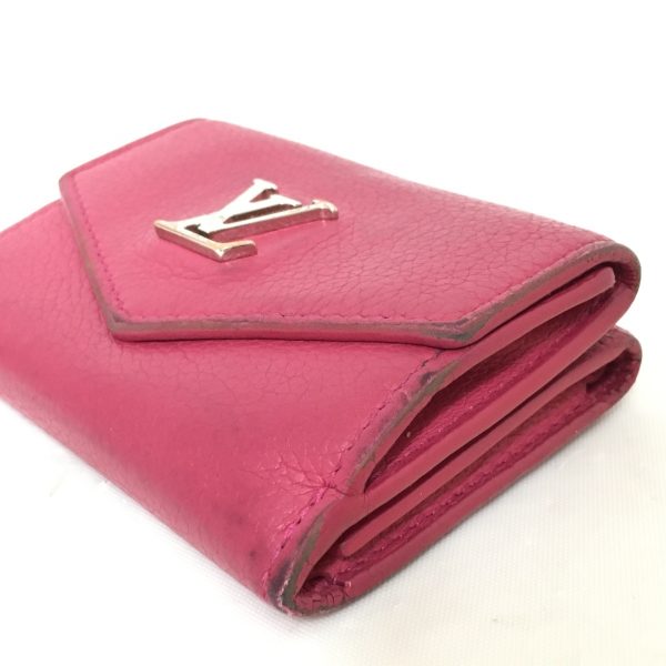 38249693 8 Louis Vuitton Portefeuille Lock Calf Leather Mini Trifold Wallet Hot Pink