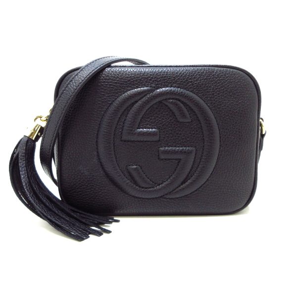 38249735 1 Gucci Soho Leather Shoulder Bag Tassel Black