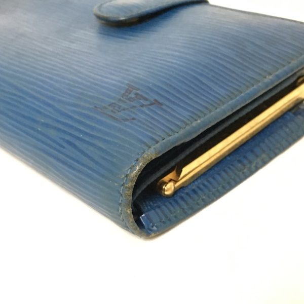 38249761 12 Louis Vuitton Porte Monet Bier Viennois Leather Bifold Wallet Toledo Blue