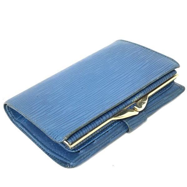 38249761 13 Louis Vuitton Porte Monet Bier Viennois Leather Bifold Wallet Toledo Blue