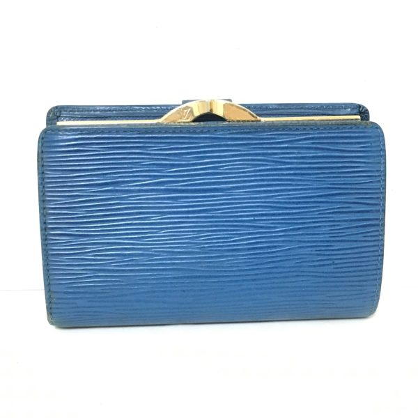 38249761 2 Louis Vuitton Porte Monet Bier Viennois Leather Bifold Wallet Toledo Blue