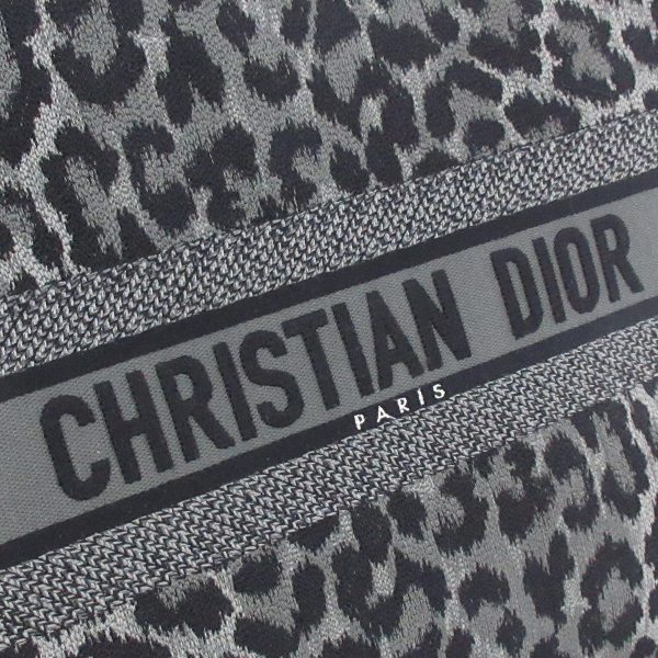 38249778 15 Dior Book Tote Large Bag Leopard Gray Black