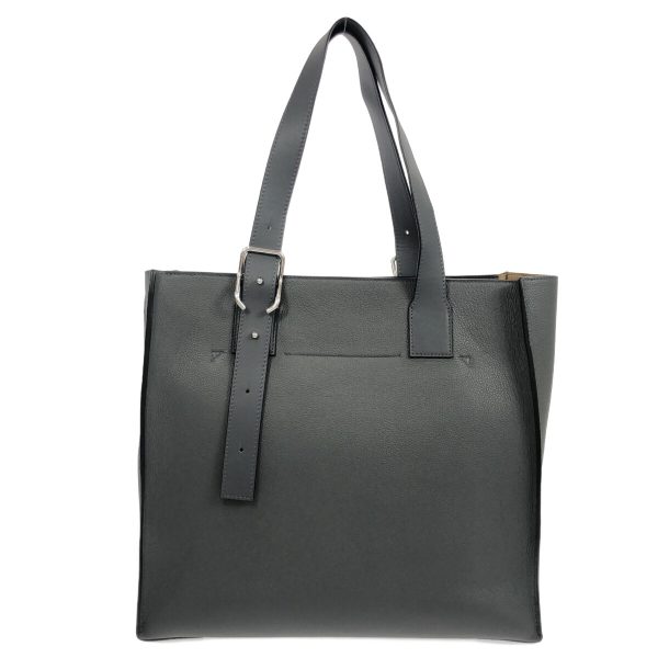 38249911 3 Loewe Buckle Calf Soft Grain Tote Bag Gray