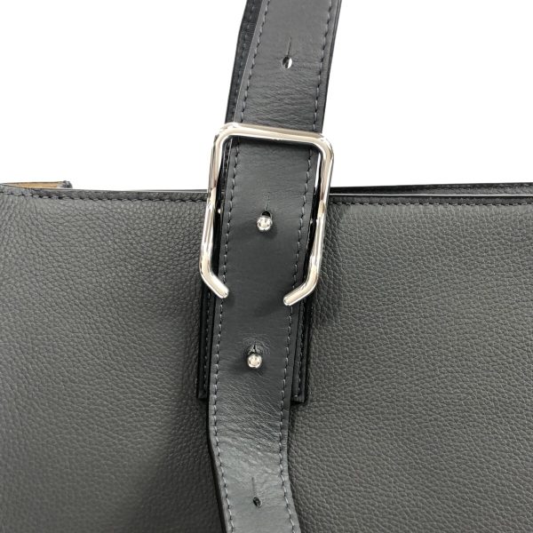 38249911 9 Loewe Buckle Calf Soft Grain Tote Bag Gray