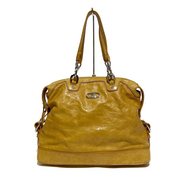 38249914 1 Celine Enamel Leather Handbag Yellow