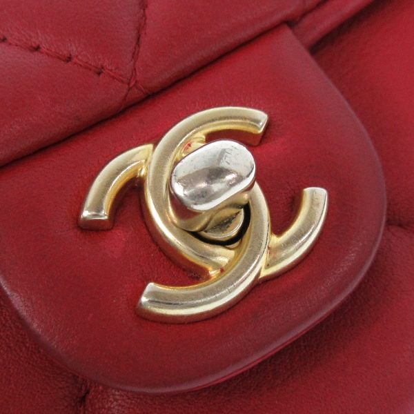 38250007 10 Chanel Matelasse Shoulder Bag Lambskin Red