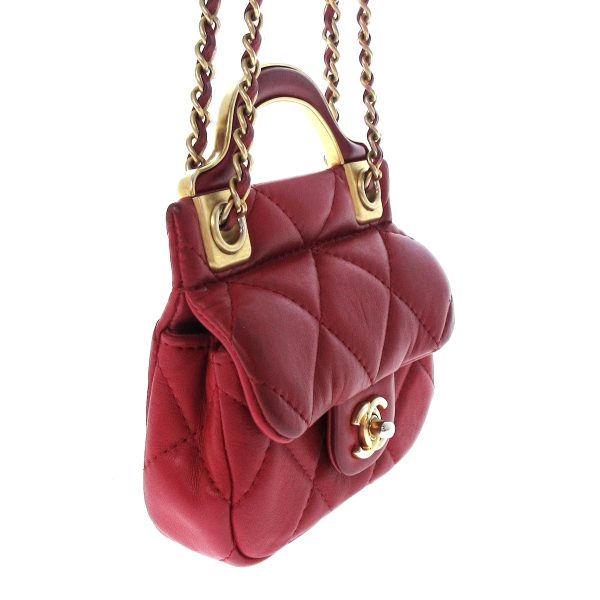 38250007 2 Chanel Matelasse Shoulder Bag Lambskin Red