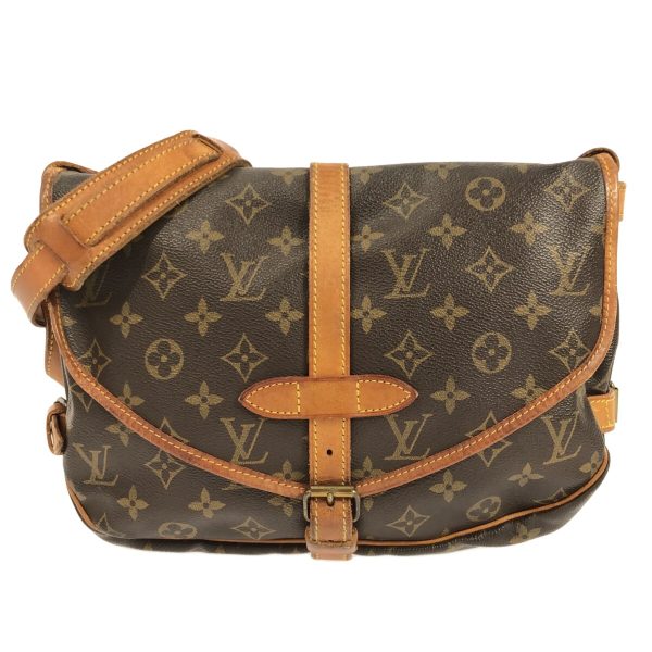 38250081 1 Louis Vuitton Saumur Monogram Canvas Shoulder Bag Brown