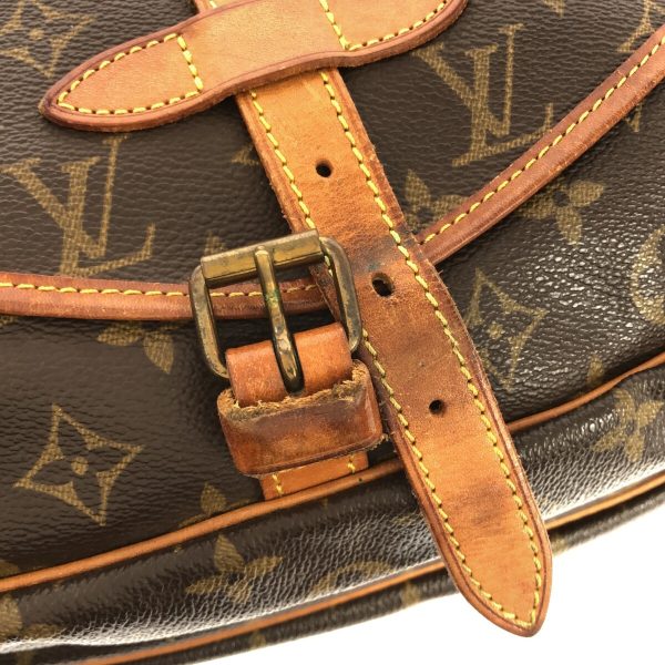 38250081 11 Louis Vuitton Saumur Monogram Canvas Shoulder Bag Brown