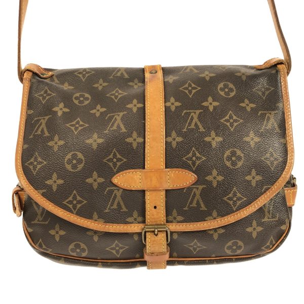 38250081 3 Louis Vuitton Saumur Monogram Canvas Shoulder Bag Brown