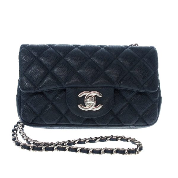 38250087 1 Chanel Extra Mini Matelasse Shoulder Bag Caviar Skin Dark Navy