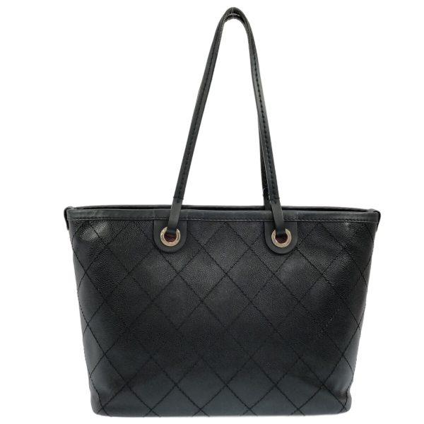 38250111 3 Chanel Wild Stitch Tote Bag Caviar Skin Black