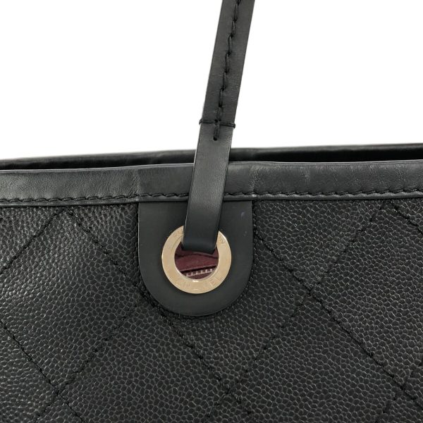 38250111 9 Chanel Wild Stitch Tote Bag Caviar Skin Black