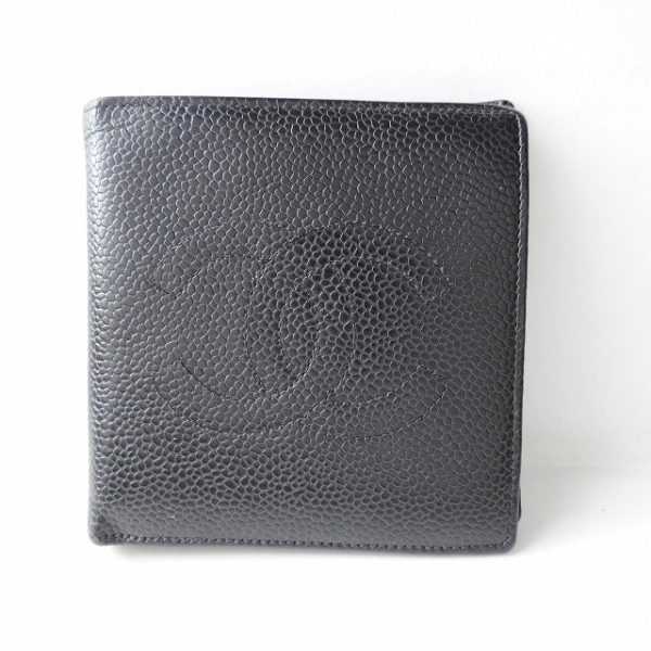 38250501 1 Chanel Bifold Wallet Coco Mark Black