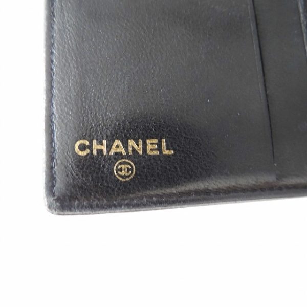 38250501 5 Chanel Bifold Wallet Coco Mark Black