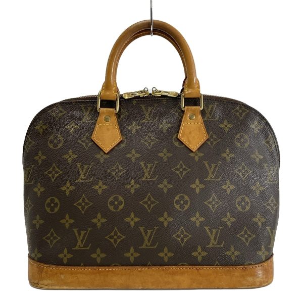 38250604 3 Louis Vuitton Alma Monogram Canvas Handbag Brown