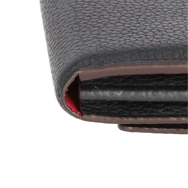 38304 8 Louis Vuitton Portefeuille Capucines Taurillon Leather Wallet Bag Black