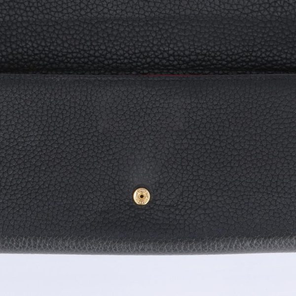 38304 9 Louis Vuitton Portefeuille Capucines Taurillon Leather Wallet Bag Black