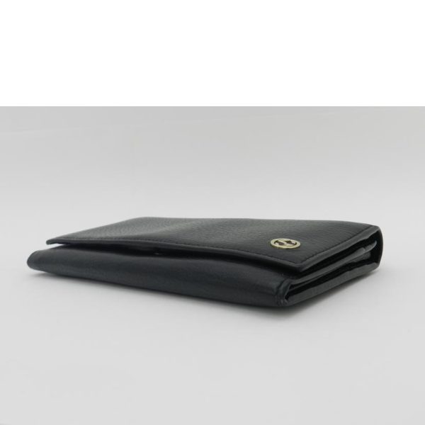 38374 3 GUCCI Mens Interlocking G Bi Fold Long Wallet Black