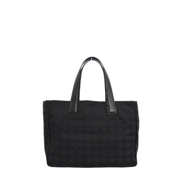 38409 2 Chanel Travel Line Tote Bag Black