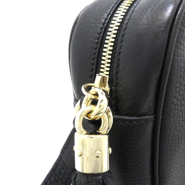 38450620 10 Gucci Soho Leather Shoulder Bag Tassel Black