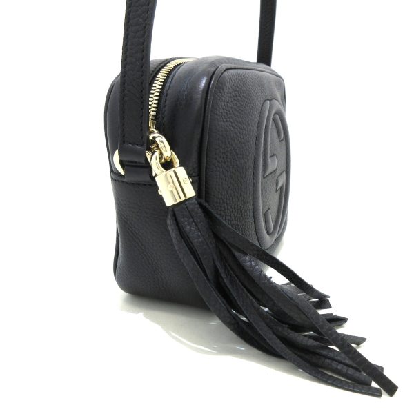 38450620 2 Gucci Soho Leather Shoulder Bag Tassel Black