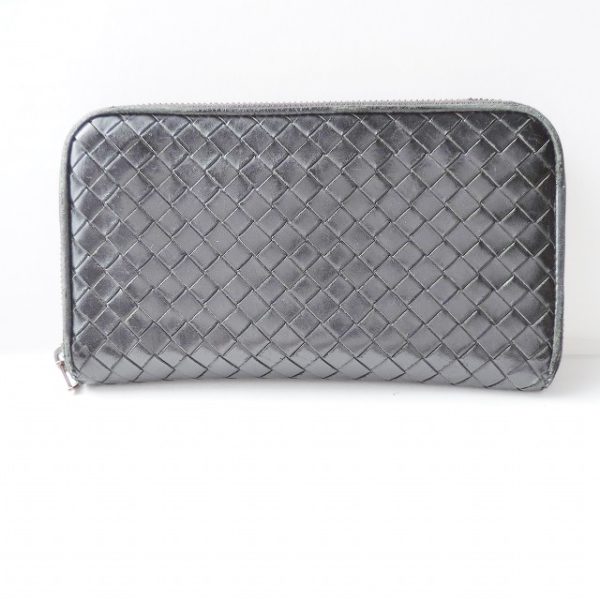 38450662 1 Bottega Veneta Intrecciato Long Wallet Leather Black