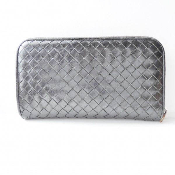 38450662 2 Bottega Veneta Intrecciato Long Wallet Leather Black