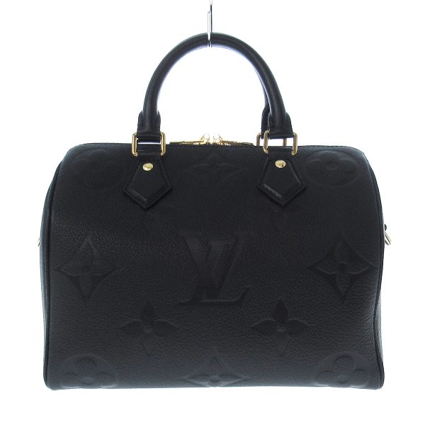 38450777 3 Louis Vuitton Speedy Bandouliere Monogram Empreinte Leather Handbag Noir