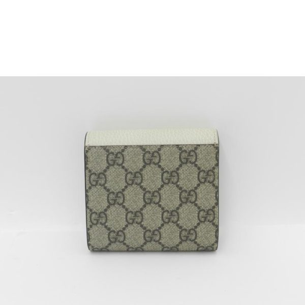 38497 2 Gucci GG Marmont GG Supreme Compact Wallet White