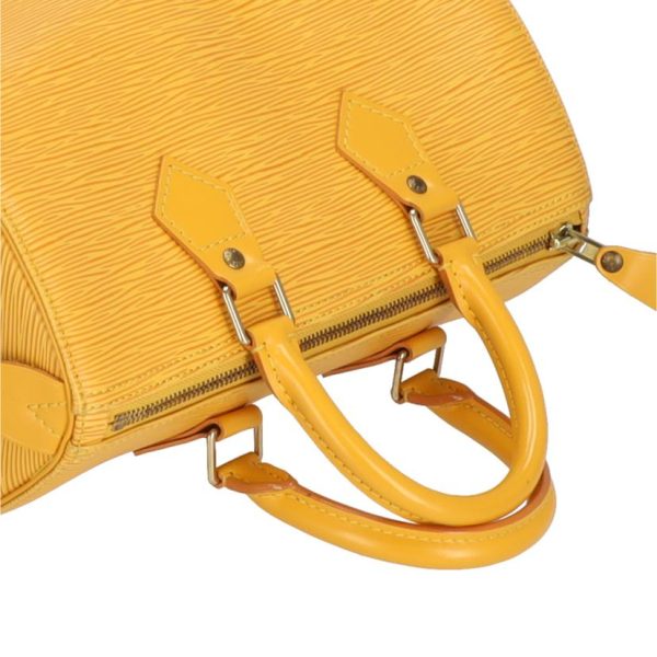 38526 3 Louis Vuitton Speedy 25 Epi Handbag Tassili Yellow