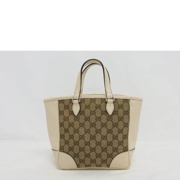 38556 2 Gucci GG Canvas Two Way Shoulder Bag Ivory