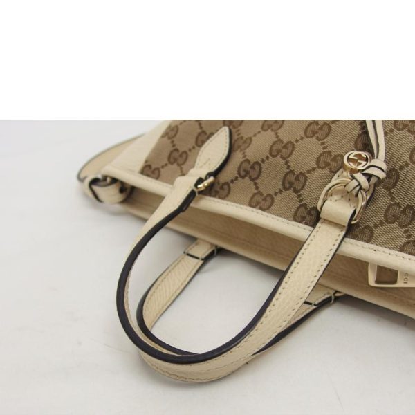 38556 4 Gucci GG Canvas Two Way Shoulder Bag Ivory