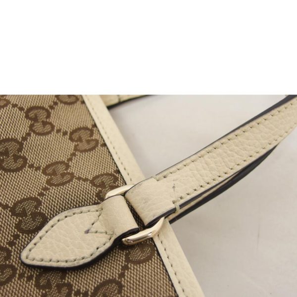 38556 9 Gucci GG Canvas Two Way Shoulder Bag Ivory