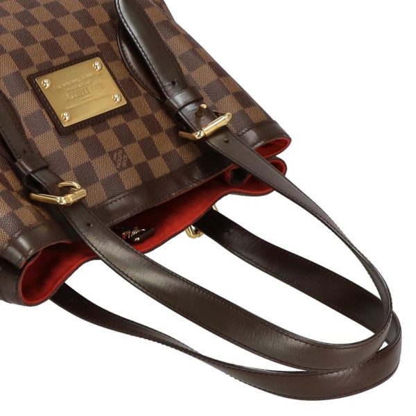 38595 4 Louis Vuitton Hampstead Damier Tote Bag Brown