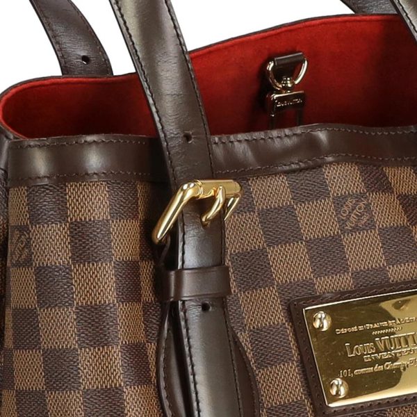 38595 6 Louis Vuitton Hampstead Damier Tote Bag Brown