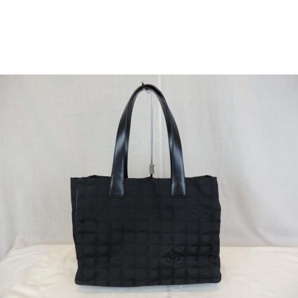 38731 2 Chanel New Travel Line Tote Bag Black