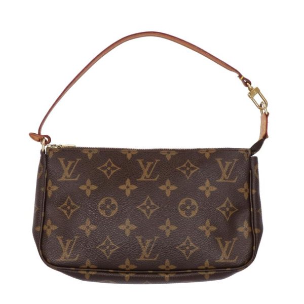 39016 1 Louis Vuitton Old Pochette Accessoire Monogram Pouch Brown