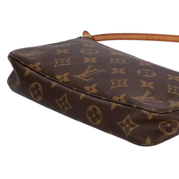 39016 3 Louis Vuitton Old Pochette Accessoire Monogram Pouch Brown